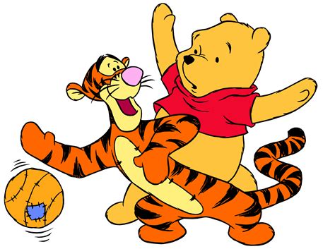 Winnie the Pooh Tigger and Ball PNG Clip Art - Best WEB Clipart