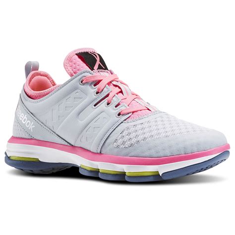 Reebok Women's CloudRide DMX Gray/Pink Walking Shoe - Shoes - Women's ...