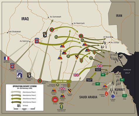 Map of Operation Desert Storm by Karen Carr, for The National Museum of ...