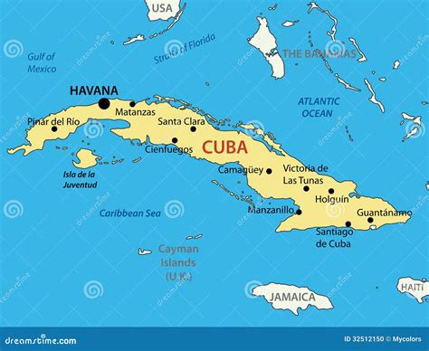 La République De Cuba - Carte Illustration de Vecteur - Illustration du ...