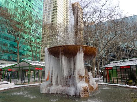 Big Apple Secrets: Bryant Park's Frozen Fountain