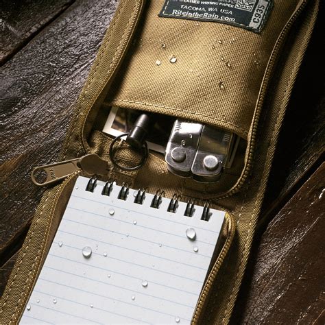 RITE IN THE RAIN Notebook Cover: Cordura, Tan, 3 in x 5 in Sheet Size ...