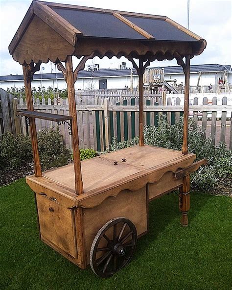 Vintage Wooden Cart with Roof