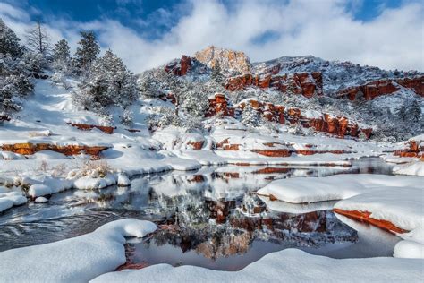 Winter in Slide Rock State Park, AZ [1600x1067] : r/winterporn