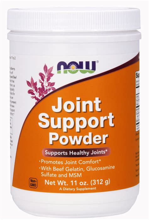 NOW Supplements, Joint Support™ Powder with Beef Gelatin, Glucosamine ...