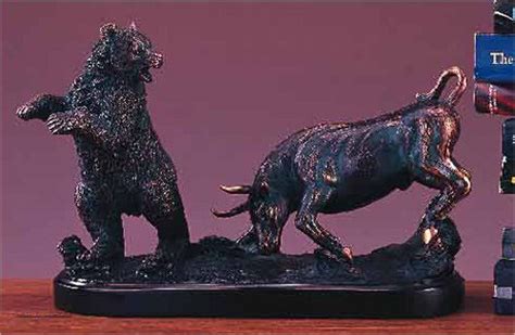 Bull & Bear Battle of Wall Street Sculpture