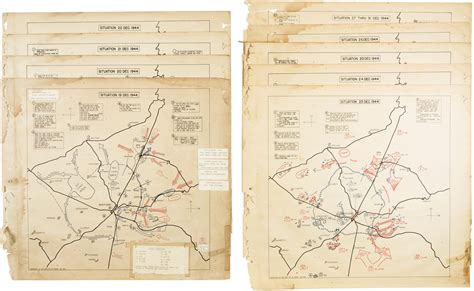 Nine maps tracking the day-by-day progress of the Battle of Bastogne ...