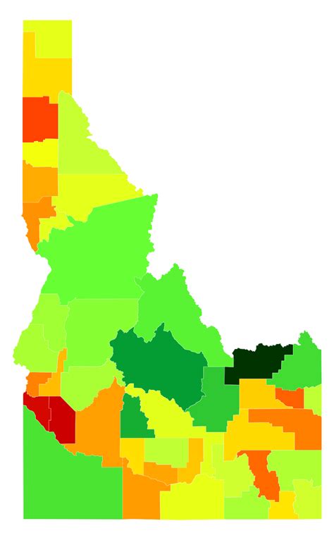 Idaho Population Density Map