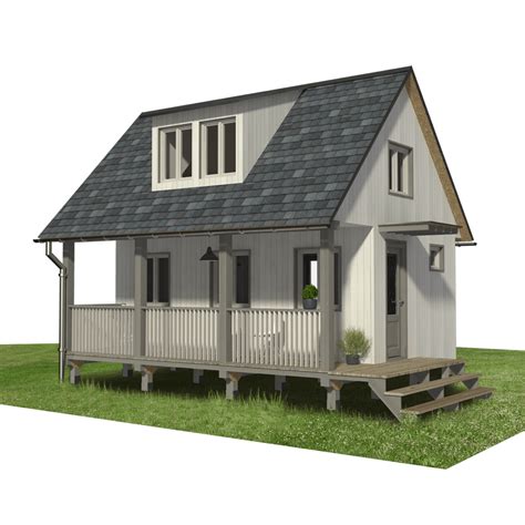 Small Cabin Plans with Loft and Porch