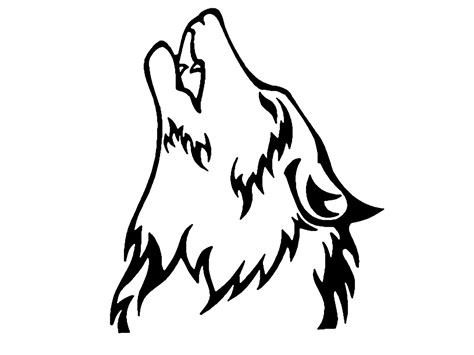 Howling Wolf Head Drawing at GetDrawings | Free download