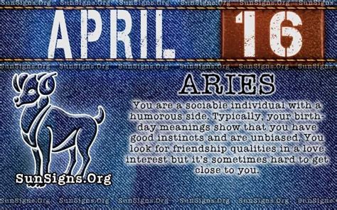 April 16 Zodiac Horoscope Birthday Personality - SunSigns.Org