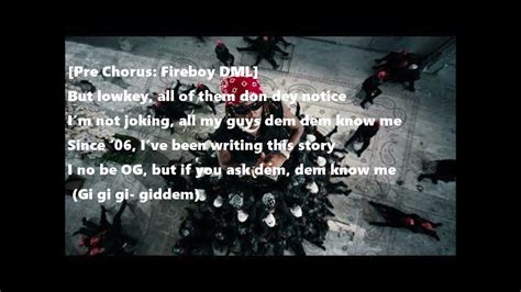 Bandana (official lyrics video) by Fireboy DML ft Asake - YouTube