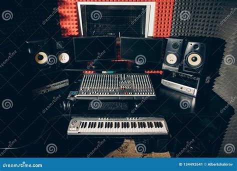 Sound Producing Equipment at Music Studio Stock Image - Image of ...