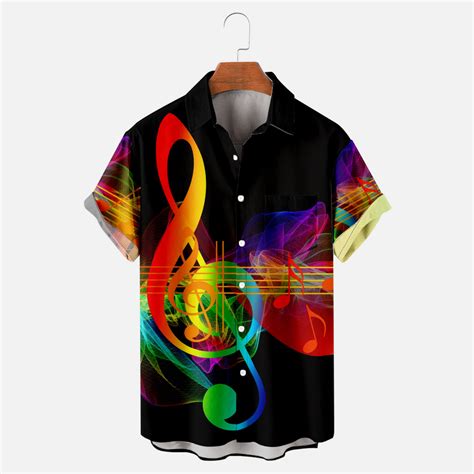 Men Music Festival Shirts Vintage Graphic Button down Shirts Classic ...