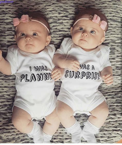 Newborn Infant Twins Baby Boy Girl Clothes Lovely Toddler Twins Romper ...