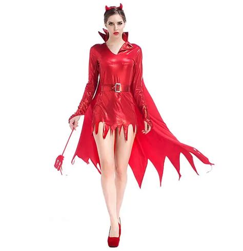 Free pp M XL Plus Size Women Devil Costumes Sexy Set Role Play Cosplay ...