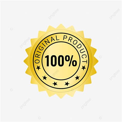 Original Label Badge Vector PNG Images, Gold Sticker Badge With ...