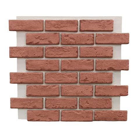 GenStone Classic Brick 22-1/2 in. x 22-1/4 in. Veneer Siding Full Panel ...