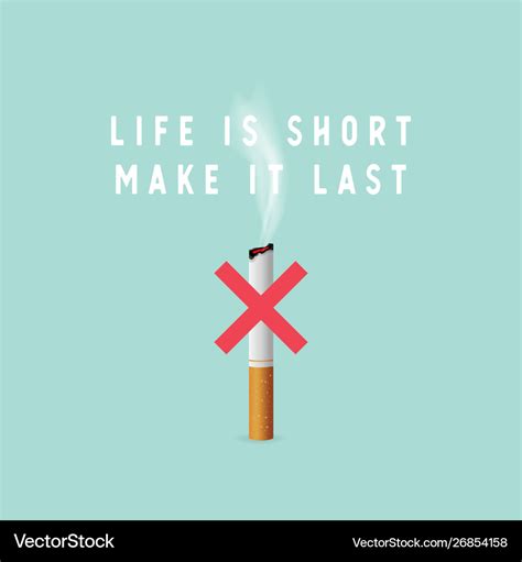 Inspiring quotes about quitting smoking Royalty Free Vector