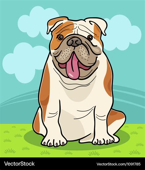 English Bulldog Cartoon Images - Half Revolutions