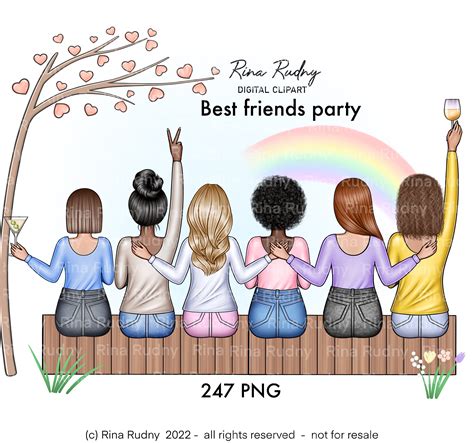 Best Friends Clipart Besties Clipart Soul Sisters Clipart - Etsy