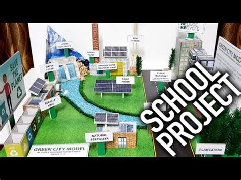 School Project - DIY - Green City Model - Sustainable City - YouTube