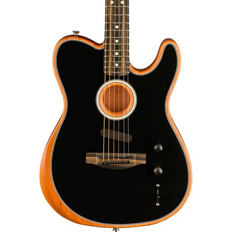 Fender Acoustasonic Telecaster Acoustic-Electric Guitar Black ...