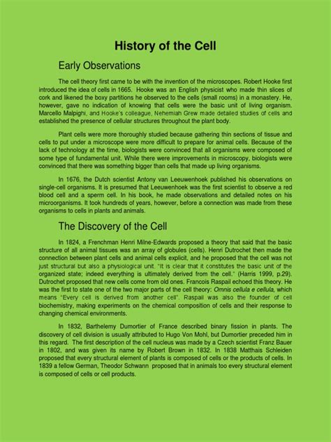 Brief History of Cell Discovery | Chromosome | Cell (Biology)