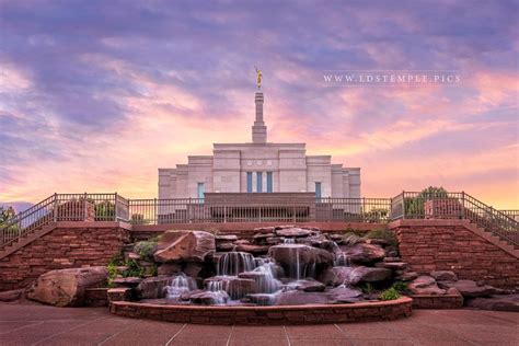 Snowflake Temple Brilliant Sunset - LDS Temple Pictures