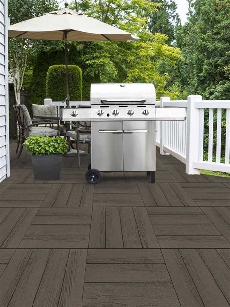 Barnboard Rubber Deck Tile 18x18 by Multy Home | Gardener's Supply ...