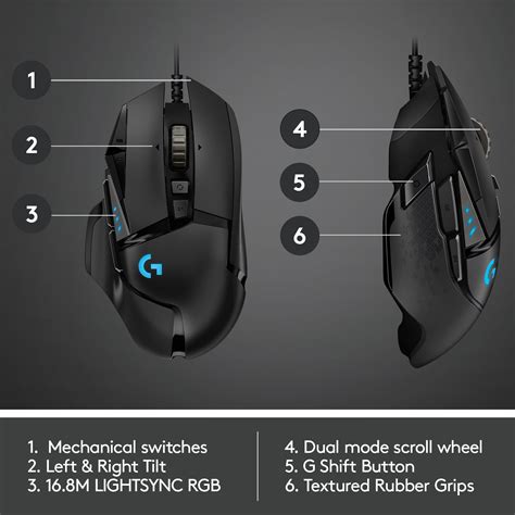 Buy Logitech G502 HERO High Performance RGB Gaming Mouse with 11 ...