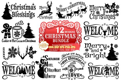 Christmas Signs SVG Bundle, Farmhouse Signs svg files - DIDIKO designs