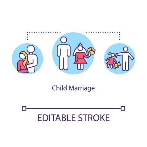 Child marriage concept icon 3234140 Vector Art at Vecteezy