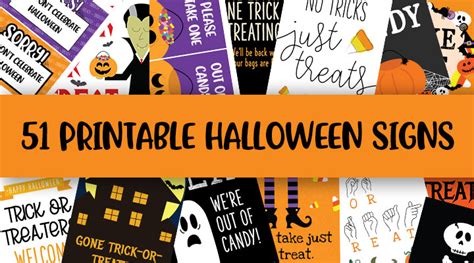 51 Halloween Signs - Free Printables | Printabulls