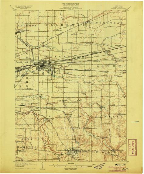 Depew, NY 1905 (1905) USGS Old Topo Map 15x15 Quad - OLD MAPS