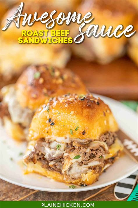 Awesome Sauce Roast Beef Sandwiches - Plain Chicken