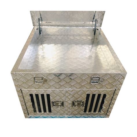 Custom Aluminum Dog Boxes For Pick Up Truck , Aluminum Hunting Dog Boxes