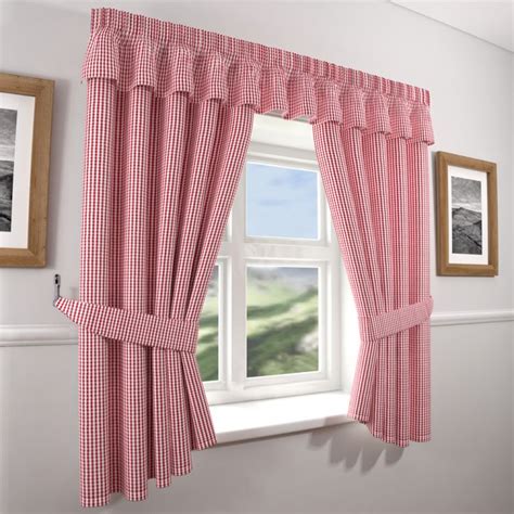 Gingham Check Beige Curtains | Tony's Textiles | Tonys Textiles