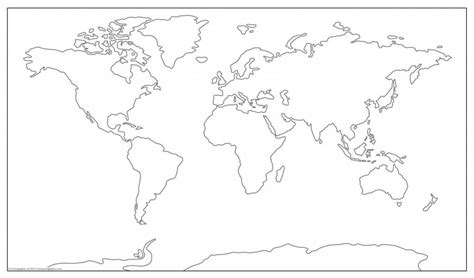 Political Map Of World Blank Printable Pdf