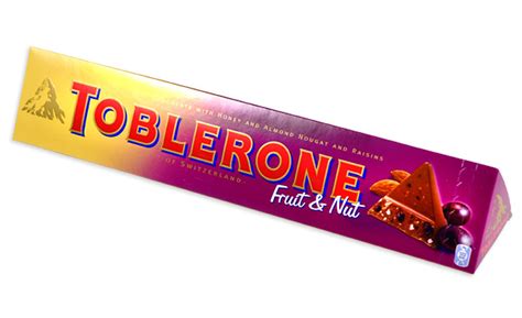 Toblerone Fruit And Nut - Swiss Milk Chocolate - treasureislandsweets.co.uk