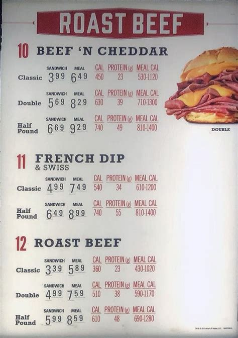 Arby’s menu – SLC menu