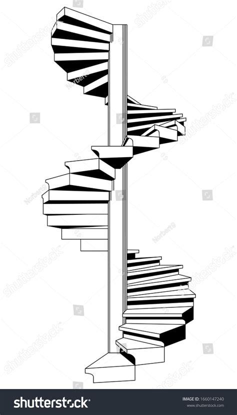 523 Spiral Staircase Drawing Images, Stock Photos & Vectors | Shutterstock