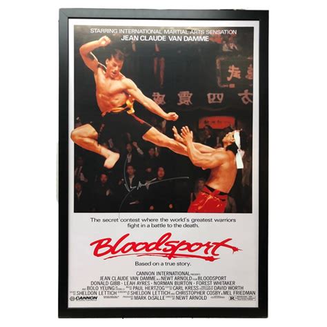 Jean Claude Van Damme - Signed & Framed Bloodsport Movie Poster ...