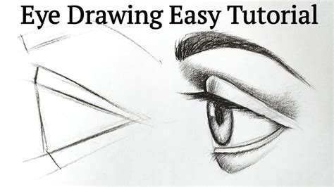 How to draw an eye easy(Side View) with pencil Eye drawing easy step by ...