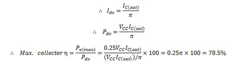 Class b power amplifier efficiency derivation dictionary