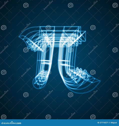 The Mathematical Constant Pi Stock Vector - Illustration of closeup ...