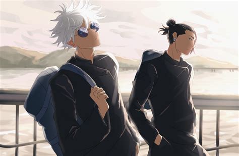 Dynamic Duo: Satoru Gojo & Suguru Geto HD Wallpaper from Jujutsu Kaisen ...