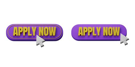 Apply now button 3d illustration isolated. CTA or call to action ...