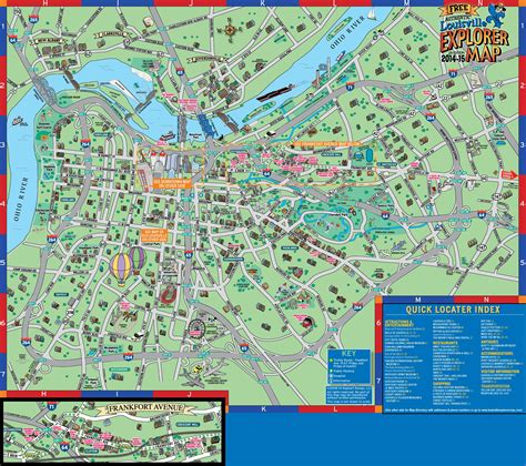 Louisville tourist attractions map