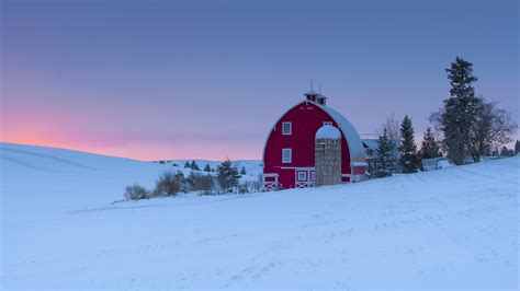 Winter Barn Scenes Wallpaper - WallpaperSafari